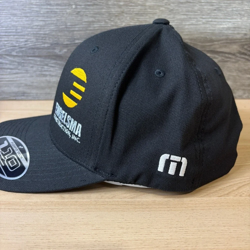 Travis Mathew Hat Cap Snapback Black Engelsma Construction Adjustable‎